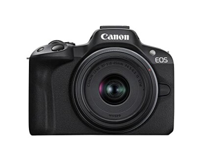 Front view of Canon EOS camera