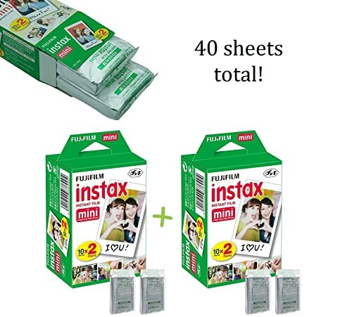 Fujifilm Instax Mini film pack with 40 sheets total.